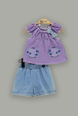 Wholesale 2-Piece Shirt Set with Shorts 6-18M Kumru Bebe 1075-3696 - 2