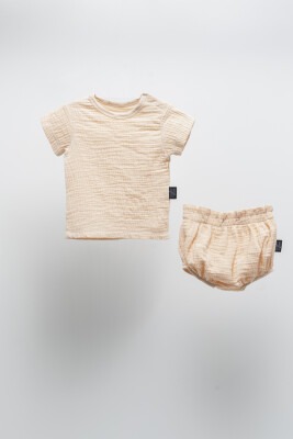 Wholesale 2-Piece Unisex Muslin T-shirt and Shorts Set 3-24M Moi Noi 1058-MN51281 - 2