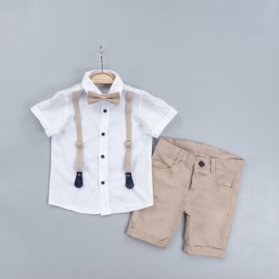 Wholesale 3-Piece Baby Boys Shirt Set With Pants And Bowtie 6-24M Gold Class 1010-1323 - 2