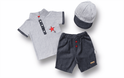 Wholesale 3-Piece Baby Boys T-shirt Set with Shorts and Hat 1-12M Tomuycuk 1074-75513 - Tomuycuk