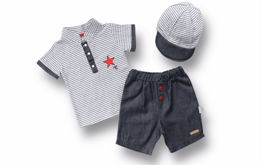 Wholesale 3-Piece Baby Boys T-shirt Set with Shorts and Hat 1-12M Tomuycuk 1074-75513 - 1