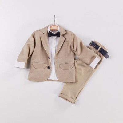Wholesale 3-Piece Boys Suit Set with Jacket 2-5Y Gold Class 1010-22-2036 - Gold Class