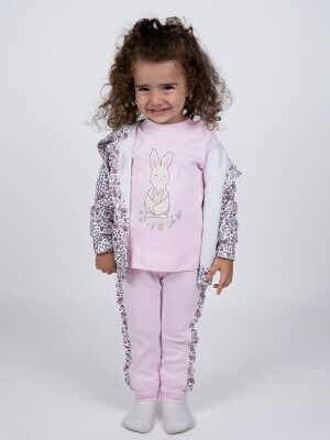 Wholesale 3-Piece Girls Cardigans Set with Pants and Sweat 6-24M Baby Serkon&Kids 1084-M0602 - Serkon Baby&Kids