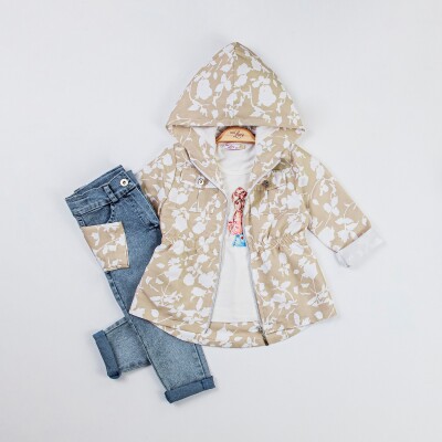 Wholesale 3-Piece Girls Jacket Body and Denim Pants 2-6Y Miss Lore 1055-5507 - 2