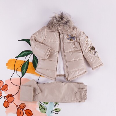 Wholesale 3-Piece Girls Set with Coat, Body and Pants 2-5Y Miss Lore 1055-5405 - Miss Lore