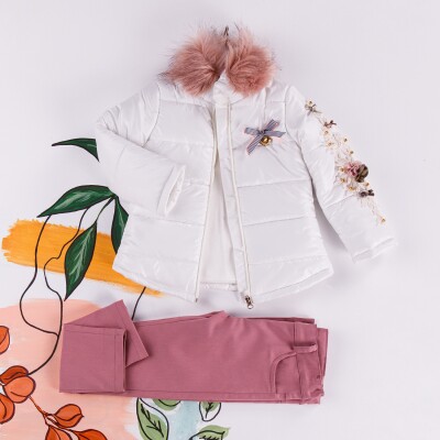 Wholesale 3-Piece Girls Set with Coat, Body and Pants 2-5Y Miss Lore 1055-5405 - Miss Lore (1)