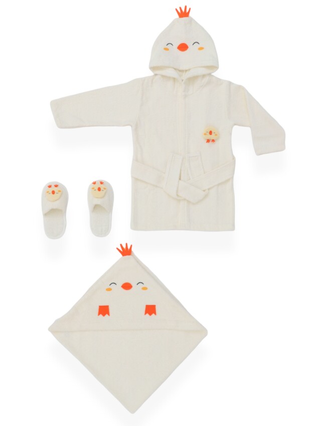 Wholesale 3-Piece Unisex Baby Bathrobe Set 0-24M Bebitof 2020-30038 - 1