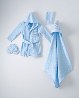 Wholesale 4-Piece Baby Boys Set 0-36M Ramel Kids 1072-702E Blue