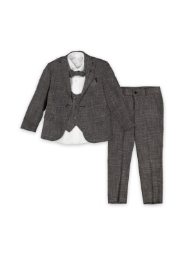Wholesale 4-Piece Boys Suit Set with Jacket, Vest, Shirt and Pants 1-4Y Carinos 1035-5970 Антрацитовый