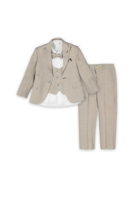 Wholesale 4-Piece Boys Suit Set with Jacket, Vest, Shirt and Pants 10-14Y Carinos 1035-5972 - 1