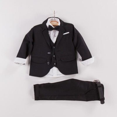 Wholesale 4-Piece Boys Suit Set with Vest and Jacket 6-9Y Gold Class 1010-22-3014 - Gold Class (1)