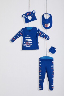 Wholesale 5-Piece Baby Boys Pajamas Set with Hat 0-3M Wogi 1030-WG-5711 - Wogi
