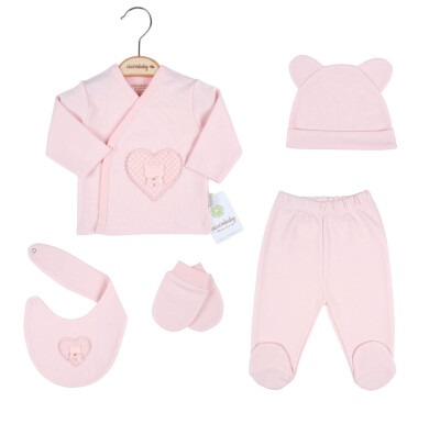 Wholesale 5-Piece Baby Girls Newborn Body Set 0-3M Ciccimbaby 1043-4745 - 2