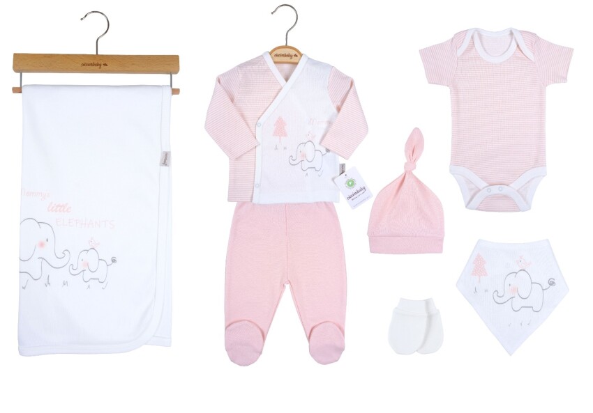 Wholesale 7-Piece Baby Onesies Set 0-3M Ciccimbaby 1043-4655-1 - 1