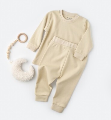 Wholesale Unisex Baby Sweatshirt and Pants Set 100% Organic Cotton 3-24M Baby Cosy 2022-CSY3027 - 1