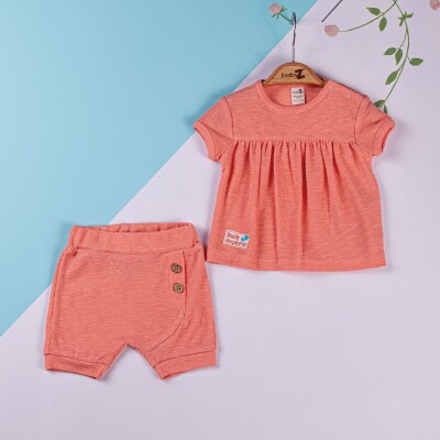 Wholesale Baby 2-Piece Set with T-shirt and Shorts 6-18M BabyZ 1097-5740 Vermilon
