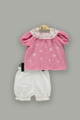 Wholesale Baby 2-Piece Shorts Set with Shirt 6-18M Kumru Bebe 1075-3698 Пурпурный 