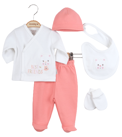 Wholesale Baby 5-Piece Newborn Set 0-3M Ciccimbaby 1043-4765 - 2