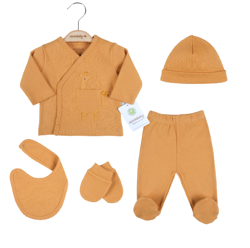 Wholesale Baby 5-Piece Onesies Set 0-3M Ciccimbaby 1043-4781 - 1