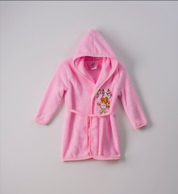Wholesale Baby Bathrobe 1-4Y Ramel Kids 1072-418 Pink