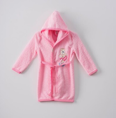 Wholesale Baby Bathrobe 1-4Y Ramel Kids 1072-451 Pink