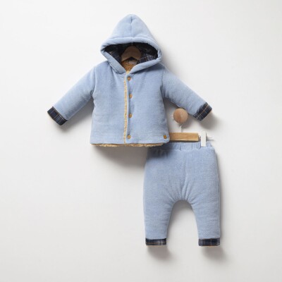 Wholesale Baby Boy 2 Pcs Plush Lined Jacket and Trousers Set Cassiope 2061-473782 - Cassiope