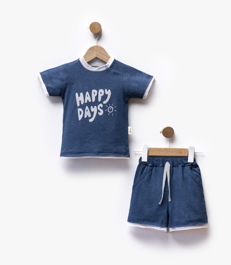 Wholesale Baby Boy 2-Piece Patterned T-shirt and Shorts Set 6-36M Flexi Baby 2063-216387 - 4