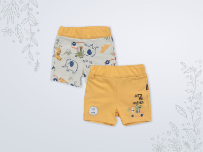 Wholesale Baby Boy 2-Piece Shorts 3-18M Miniworld 1003-18247 Горчичный