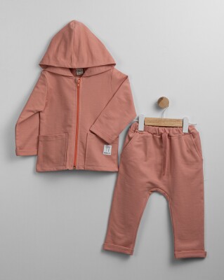 Wholesale Baby Boy 2pcs Cardigan and Pants Set 1-5Y Flexi Baby 2063-217540 Salmon Color 