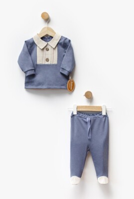 Wholesale Baby Boy 2pcs Linen Body and Pants Set 3-9M Bebbemini 2065-BM-2328 - Bebbemini