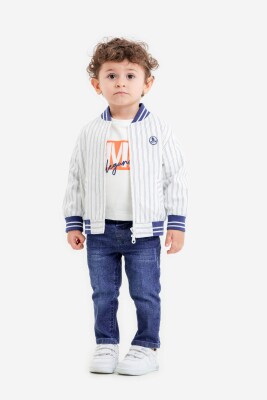 Wholesale Baby Boy 3-Piece College Jacket, T-Shirt and Pants Set 9-24M Lemon 1015-10009 - 3