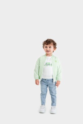 Wholesale Baby Boy 3-Piece College Jacket, T-Shirt and Pants Set 9-24M Lemon 1015-9998 - Lemon (1)