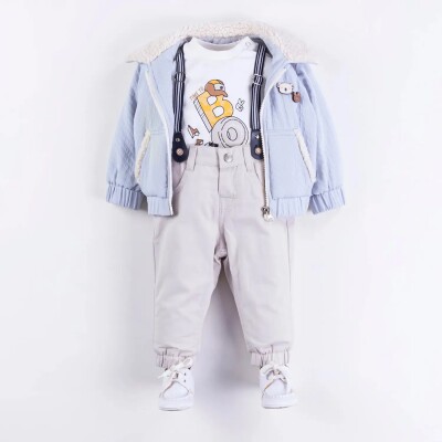 Wholesale Baby Boy 3-Piece Jacket, Badi and Pants Set 6-18M Bombili 1004-6530 - Bombili