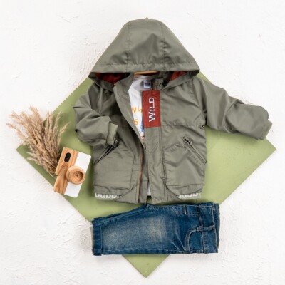 Wholesale Baby Boy 3 Pieces Coat Body Trousers Set Suit 6-24M Bubbly 2035-1553 Green