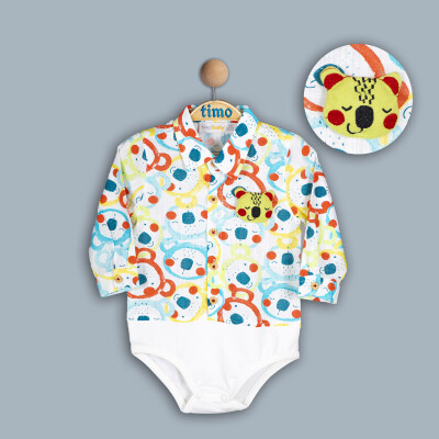 Wholesale Baby Boy Shirt 6-24M Timo 1018-TE4DÜ042243451 Yellow