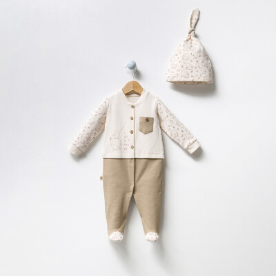 Wholesale Baby Boy Hats Jumpsuit 0-9M Bubbles 2040-3041 - 2