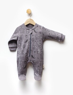 Wholesale Baby Boy Jumpsuit 0-6M Flexi Baby 2063-252278 Anthracite Color