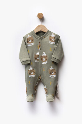 Wholesale Baby Boy Patterned Jumpsuit 0-6M Flexi Baby 2063-252282 - Flexi Baby