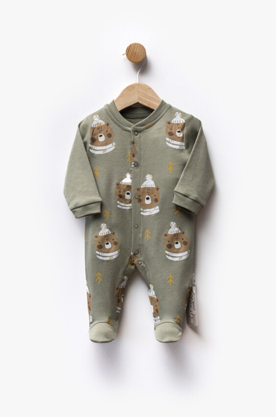 Wholesale Baby Boy Patterned Jumpsuit 0-6M Flexi Baby 2063-252282 - 3