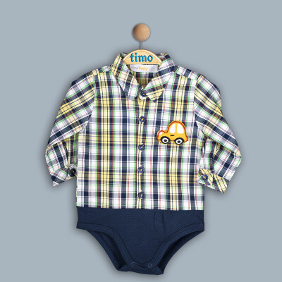Wholesale Baby Boy Plaid Bodysuit 6-24M Timo 1018-TE4DÜ202243561 - Timo (1)