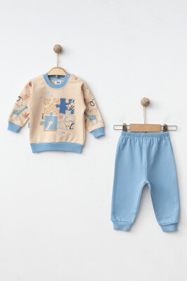 Wholesale Baby Boy Tracksuit 3-9M Hoppidik 2017-2362 Blue