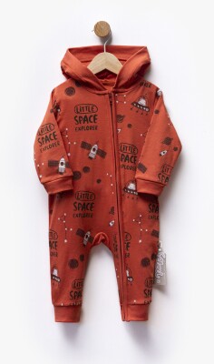 Wholesale Baby Boy Zip Jumpsuit 6-24M Flexi Baby 2063-252341 Red