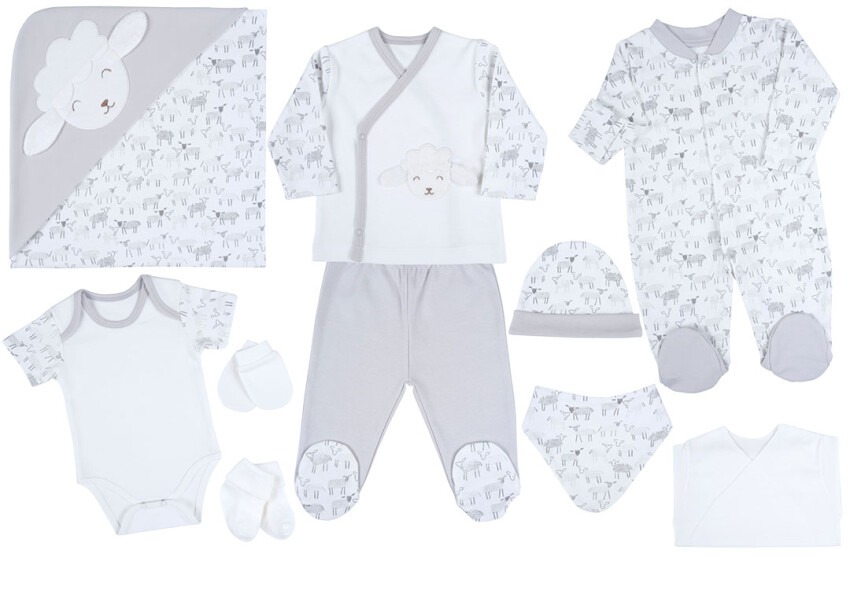 Wholesale Baby Boys 10-Piece Newborn Set 0-3M Ciccimbaby 1043-4803 - 1