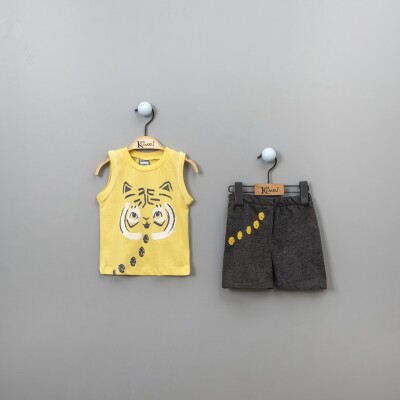 Wholesale Baby Boys 2-Piece Athlete and Shorts 3-12M Kumru Bebe 1075-3487 Yellow