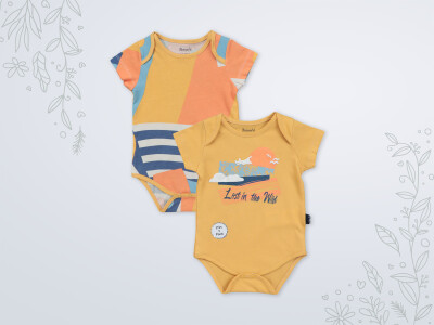 Wholesale Baby Boys 2-Piece Bodysuit Set 3-18M Miniworld 1003-18238 - 2