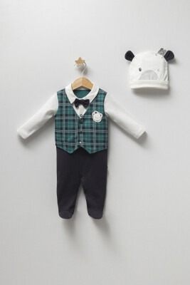 Wholesale Baby Boys 2-Piece Jumpsuit Set 0-3M Tongs 1028-4330 - 1