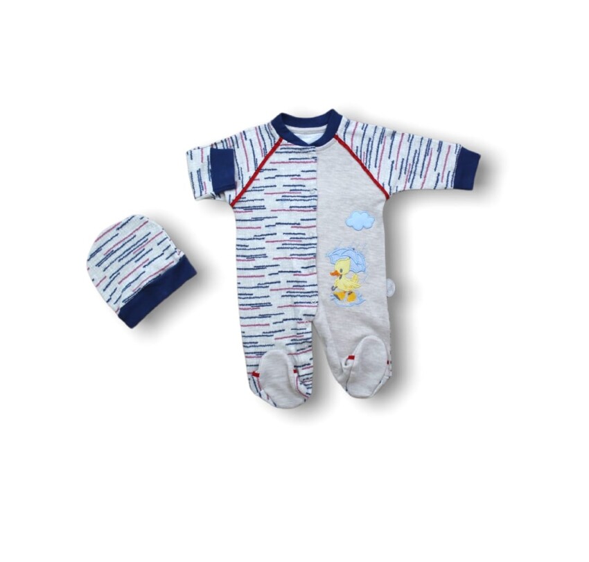 Wholesale Baby Boys 2-Piece Jumpsuit Set 0-6M Tomuycuk 1074-25249 - 1