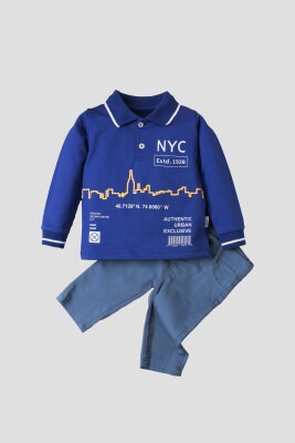 Wholesale Baby Boys 2-Piece Long Sleeve T-Shirt and Pants 9-24M Kidexs 1026-35065 - Kidexs