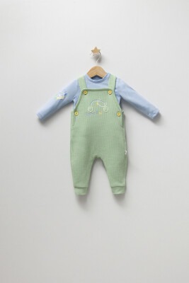 Wholesale Baby Boys 2-Piece Overalls and Long Sleeve T-shirt 3-9M Tongs 1028-4858 - Tongs