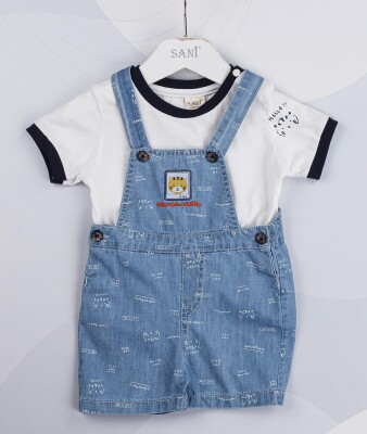 Wholesale Baby Boys 2-Piece Overalls And T-Shirt Set 9-24M Sani 1068-6943 - Sani
